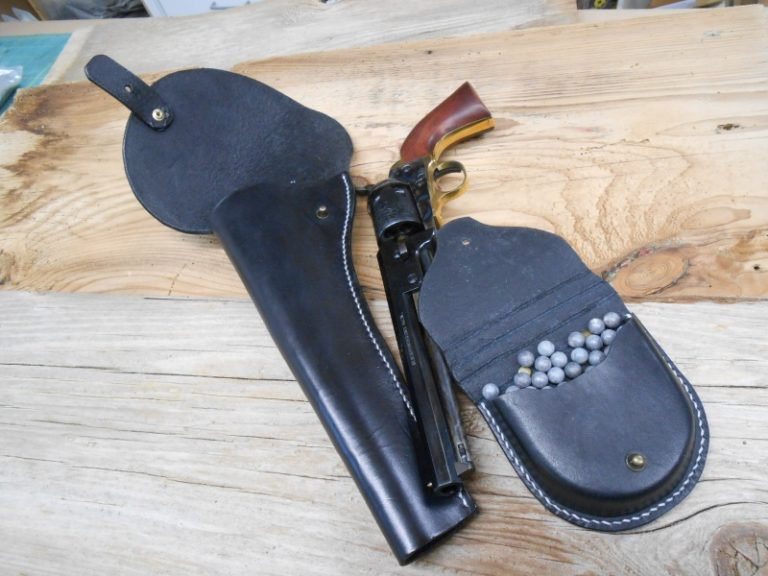 Cavalry Draw Holster Optional Ammo Pouch [SL1018] Swede's Leatherworks