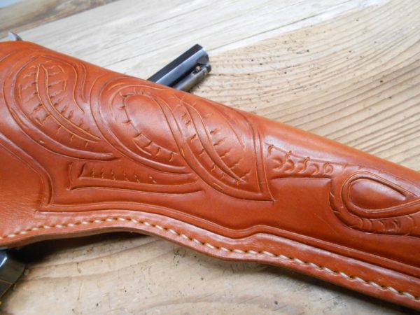 California Slim Holster - Tooled - Full Cover Style [SL-1012] - Image 6