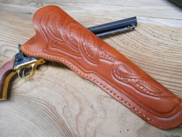 California Slim Holster - Tooled - Full Cover Style [SL-1012] - Image 10