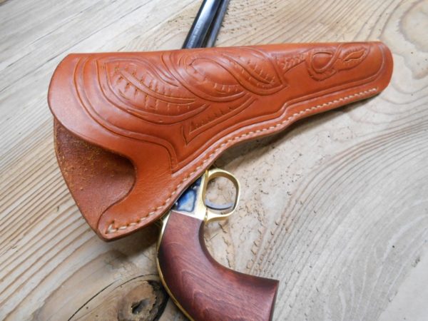 California Slim Holster - Tooled - Full Cover Style [SL-1012] - Image 11